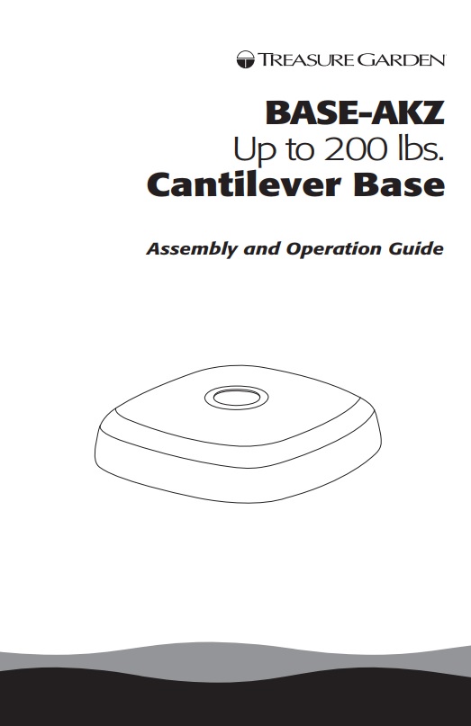 ﻿Treasure Garden BASE-AKZ Cantilever Base
